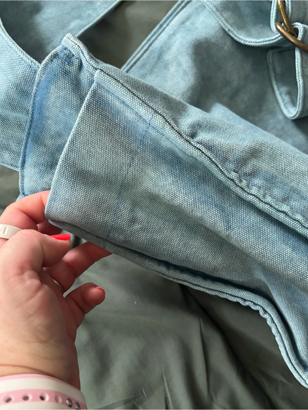 Free People Light Wash Denim Bag - Picture 5 of 10